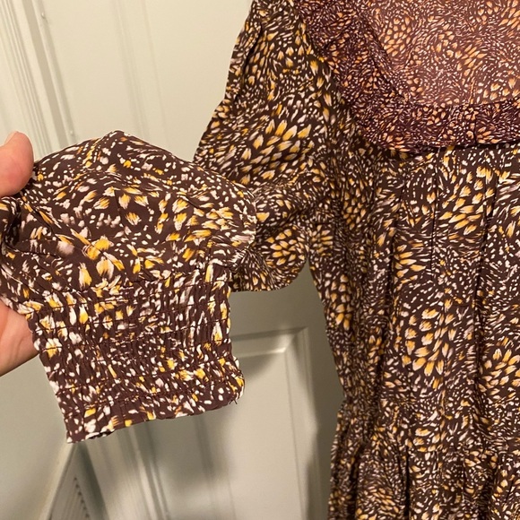 French Connection Women’s Faith Tiered Midi High Neck Ruffle New Dress size 10 - Picture 11 of 16